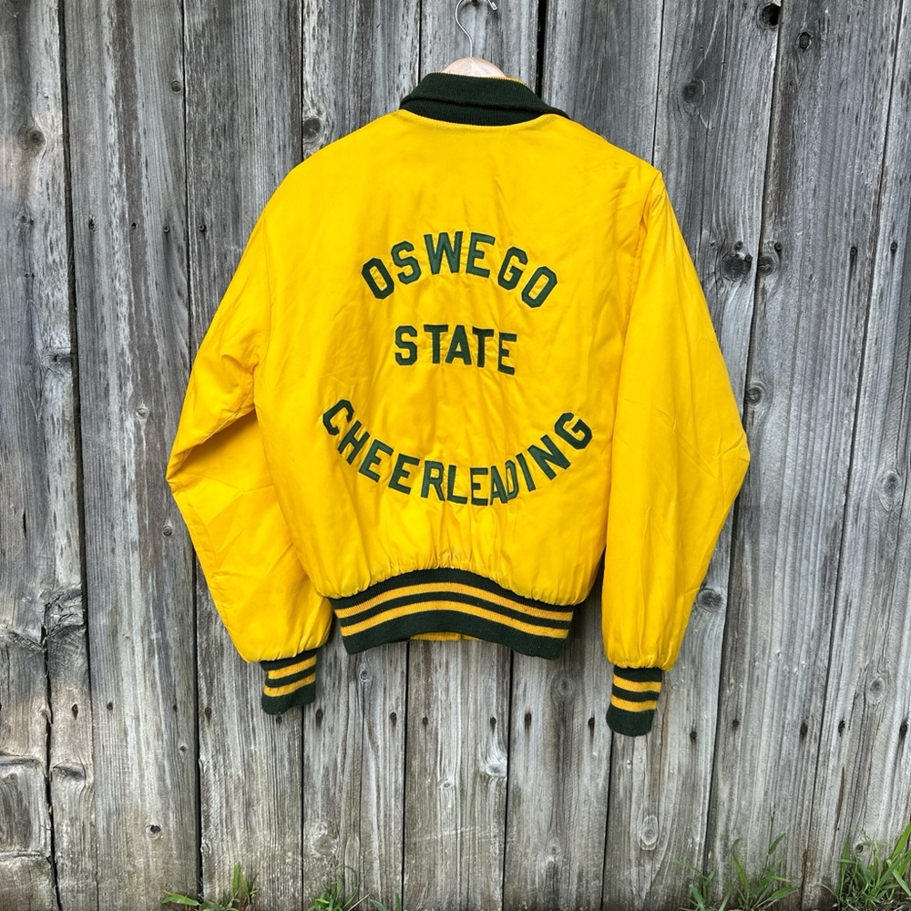 Yellow Oswego State Cheerleading Jacket